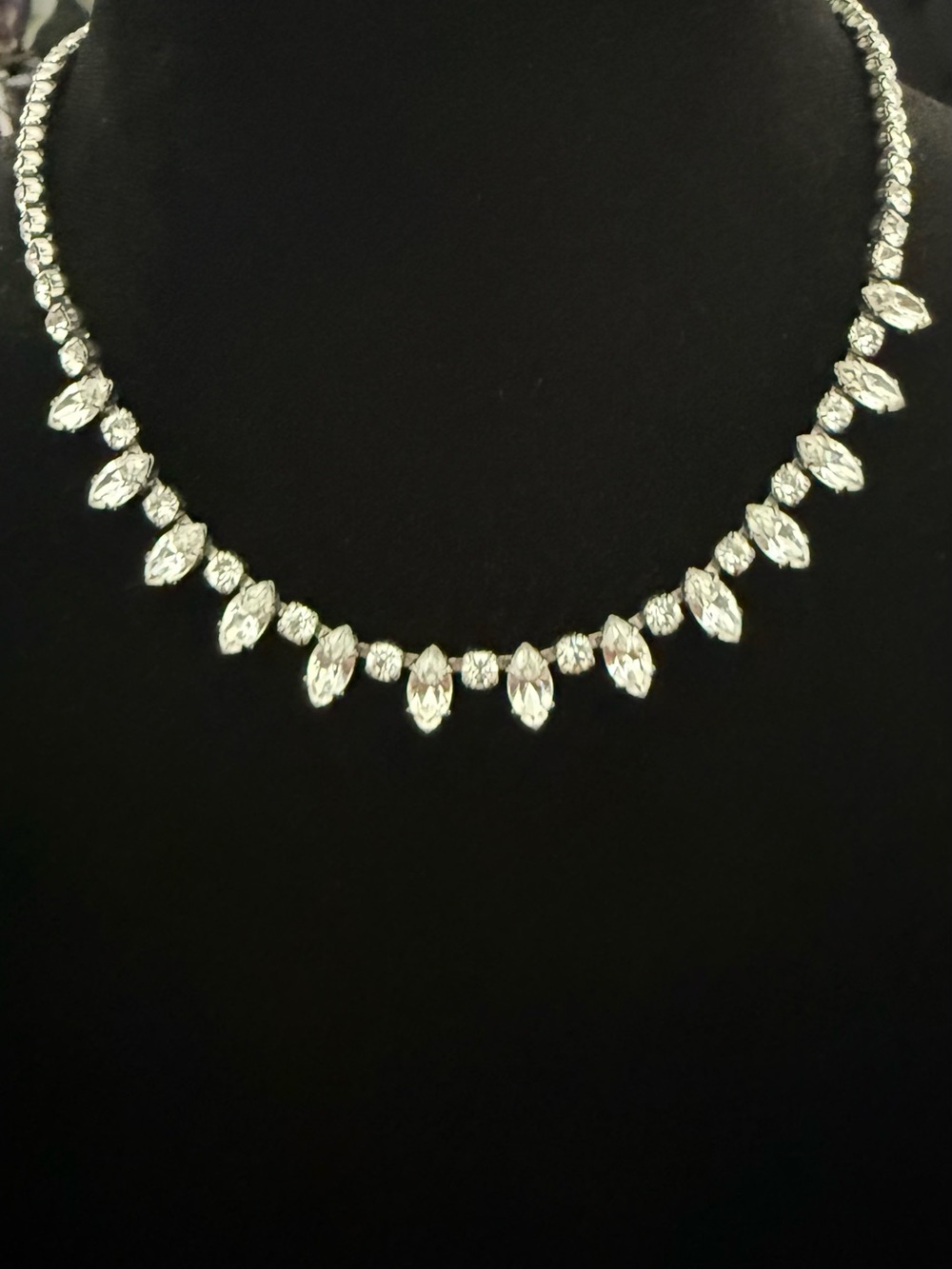 Signed Weiss Mid-Century Rhinestone Choker Vintage 1950s Glam Necklace - Picture 1 of 8